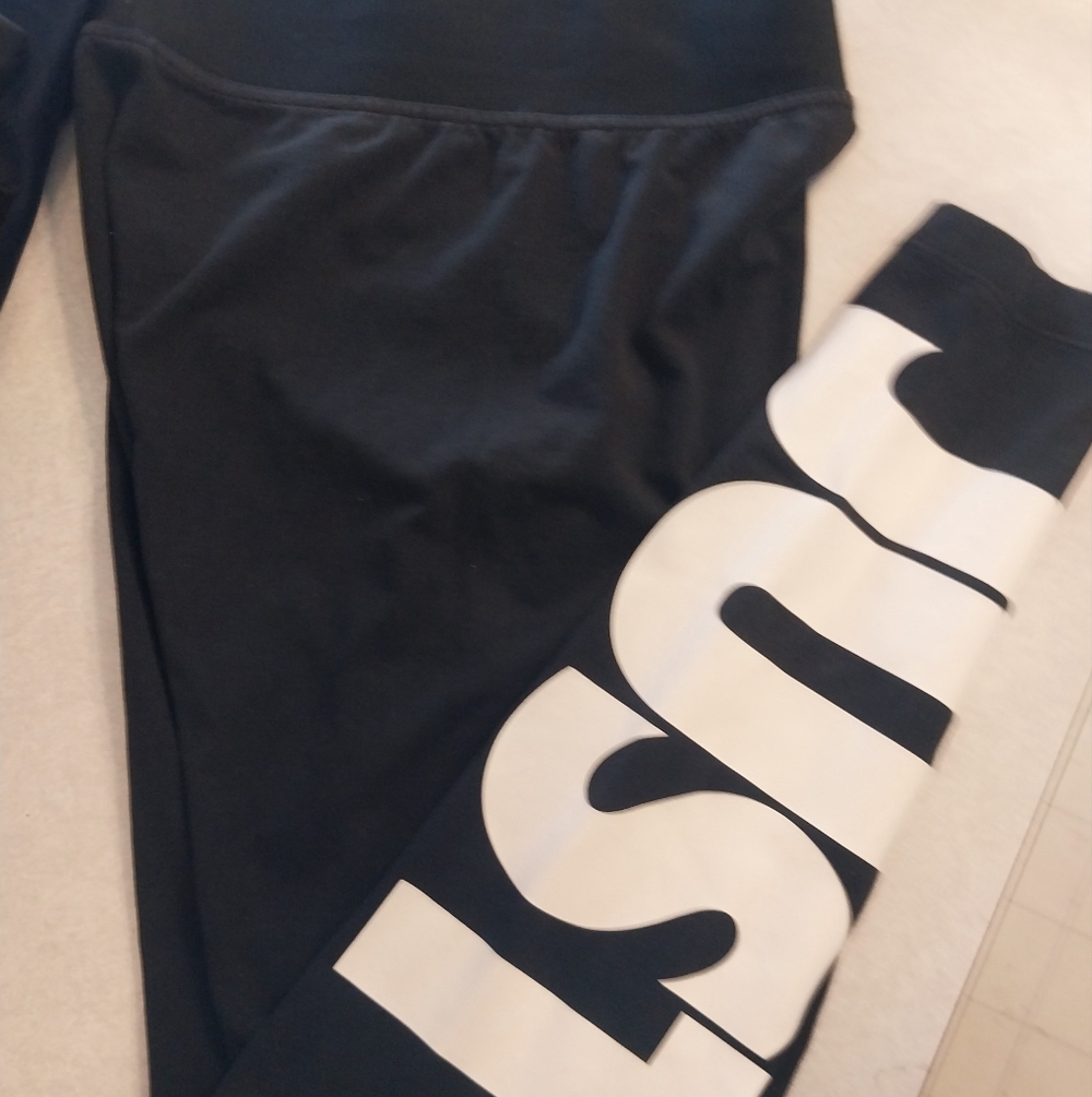Nike Black Leggings with White Logo
